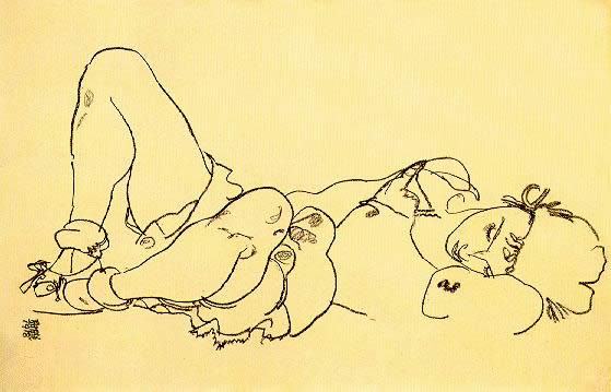 Egon Schiele Reclining woman